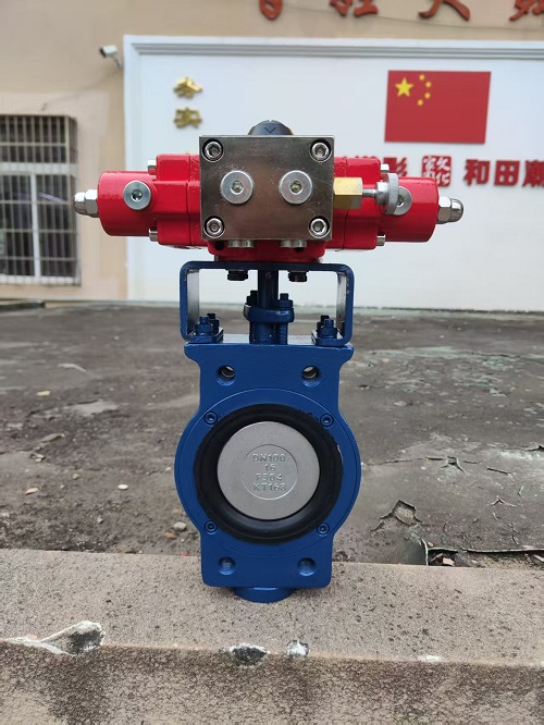 Comhla Féileacán eccentric le Actuator Hiodrálacha